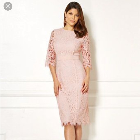 eva mendes romina lace sheath dress